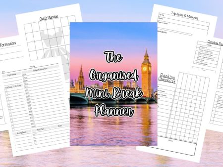 The Organised Mini Break Planner - Pink London Sky - Digital Edition Sale