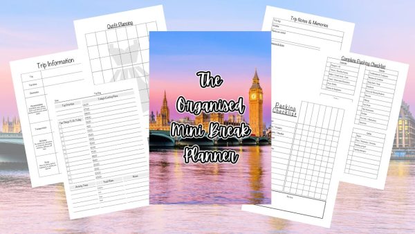 The Organised Mini Break Planner - Pink London Sky - Digital Edition Sale