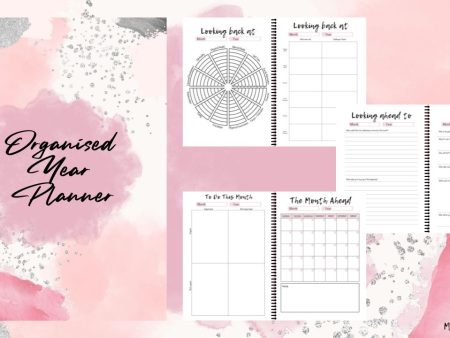 The Organised Year Planner - 12 Months Of Monthly Planning - Original Pink A5 Spiral Bound Edition Sale