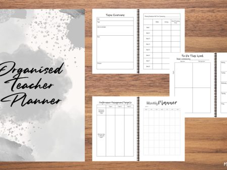 The Organised Teacher Planner - Grey Spiral Bound Edition Fashion