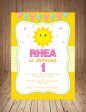 Sunshine Theme Girl Customized Invite Online Hot Sale