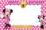 Minnie Mouse Theme with Baby Name Photobooth Supply