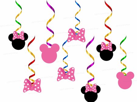 Minnie Mouse Theme Colourful Swirls on Sale