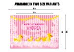 Duck Theme Girl With Name Backdrop Discount