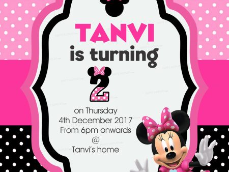 Minnie Mouse Theme Invite Fashion