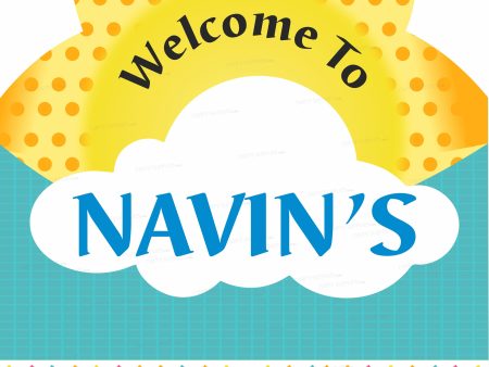 Sunshine Theme Boy Personalized with Name Welcome Board Supply