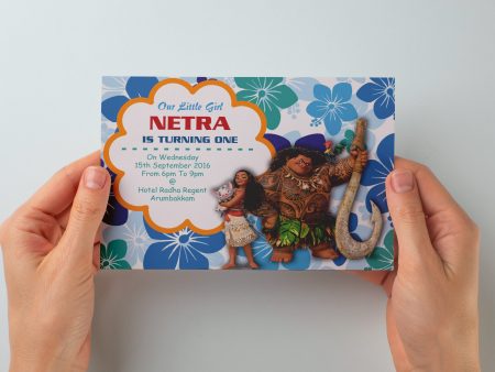 Moana Theme Personalized Invite Online