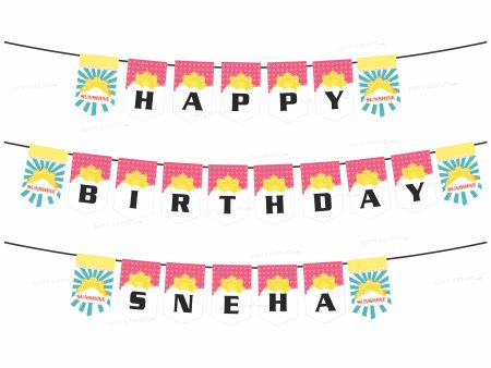 Sunshine Theme Girl Personalized with Name Hanging For Discount