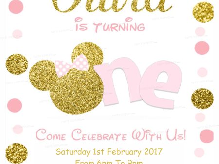 Minnie Mouse Theme Design Invite For Sale