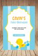 Duck Theme Boy Personalized  Invite Online now