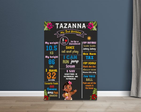 Moana Theme Chalkboard For Sale