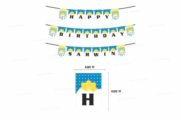 Sunshine Theme Boy Personalized with Name Hanging Hot on Sale