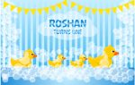 Duck Theme Boy with Name Backdrop Online Sale