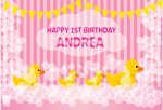 Duck Theme Girl With Name Backdrop Discount