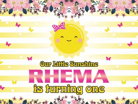 Sunshine Theme Girl Personalized Backdrop For Sale