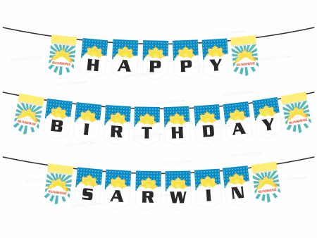 Sunshine Theme Boy Personalized with Name Hanging Hot on Sale