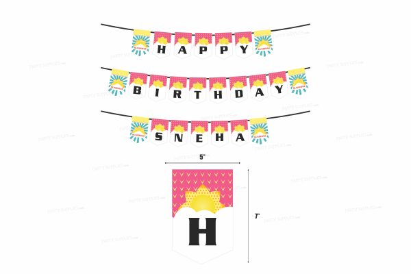 Sunshine Theme Girl Personalized with Name Hanging For Discount