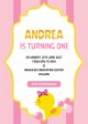 Duck Theme Girl Personalized Invite Online Sale