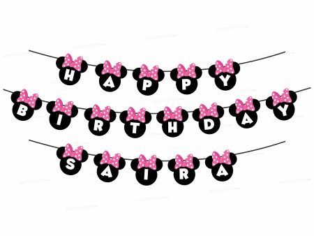 Minnie Mouse Theme Happy Birthday Hanging Hot on Sale