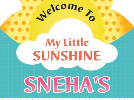 Sunshine Theme Girl Welcome Board Online Sale