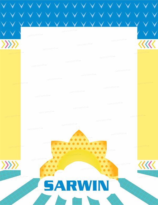 Sunshine Theme Boy Personalized with Name Photobooth Online now