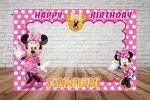 Minnie Mouse Theme with Baby Name Photobooth Supply