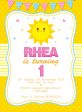 Sunshine Theme Girl Customized Invite Online Hot Sale