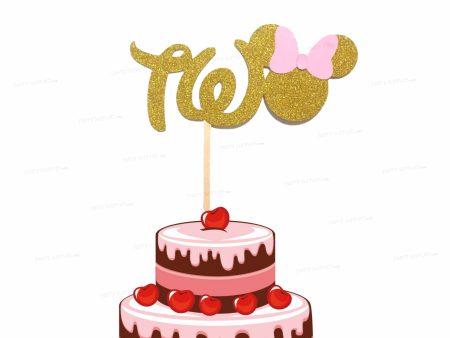 Minnie Mouse Name Theme Cake Topper Fashion