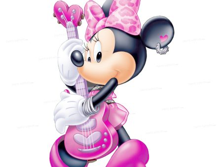 Minnie Mouse with Guitar Theme Cutout Online Sale