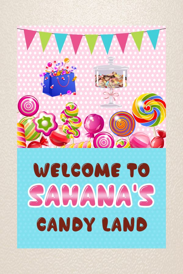 Candy Theme Welcome Board For Sale