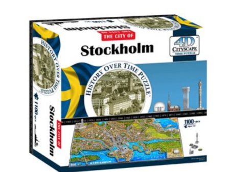 Puzzle - 4D Cityscape - History Over Time Puzzle: Stockholm (1119 Pieces) For Discount