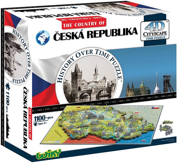 Puzzle - 4D Cityscape - History Over Time Puzzle: Czech Republic (1100+ Pieces) Online Sale