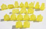 Carcassonne: Meeple - Complete Toy Figure Set (19 Pieces) (Frozen Yellow) (Import) Online Sale