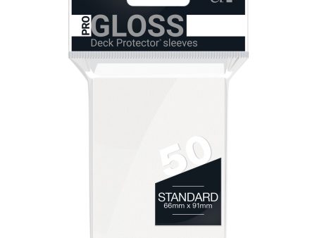 Ultra Pro - PRO-Gloss 50ct Standard Deck Protector® sleeves: White Supply