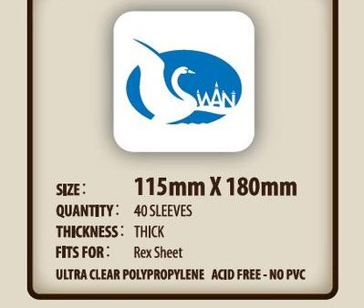 SWAN Sleeves - Card Sleeves (115  x 180 mm) - 40 Pack, Thick Sleeves For Cheap