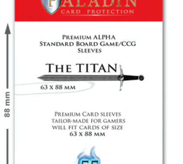 Paladin Card Protection - The Titan (63 mm × 88 mm, Premium Alpha Standard Card Game CCG) Online Hot Sale