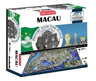 Puzzle - 4D Cityscape - History Over Time Puzzle: Macau (1023 Pieces) Fashion