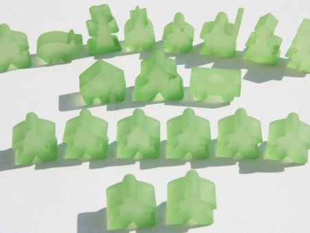 Carcassonne: Meeple - Complete Toy Figure Set (19 Pieces) (Frozen Light Green) (Import) For Discount