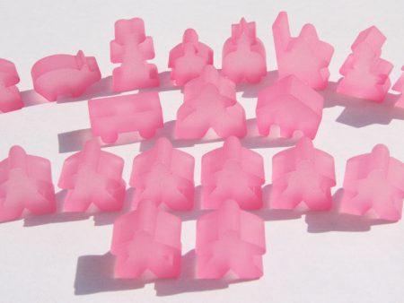 Carcassonne: Meeple - Complete Toy Figure Set (19 Pieces) (Frozen Pink) (Import) Fashion